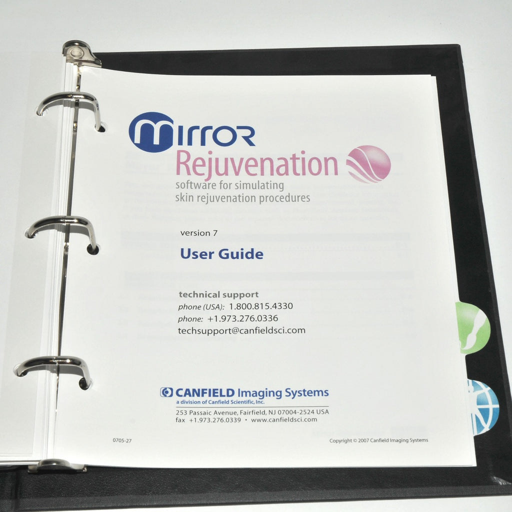 Canfield MIRROR PhotoFile Advanced IMAGE Software Visia System * USER GUIDE
