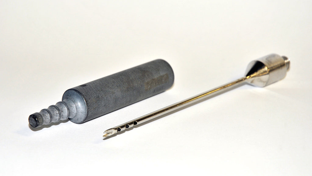 Cannula Surgical Needle Holder 15.4 w/Handle 6" Probe Press-On Handle 3-Hole