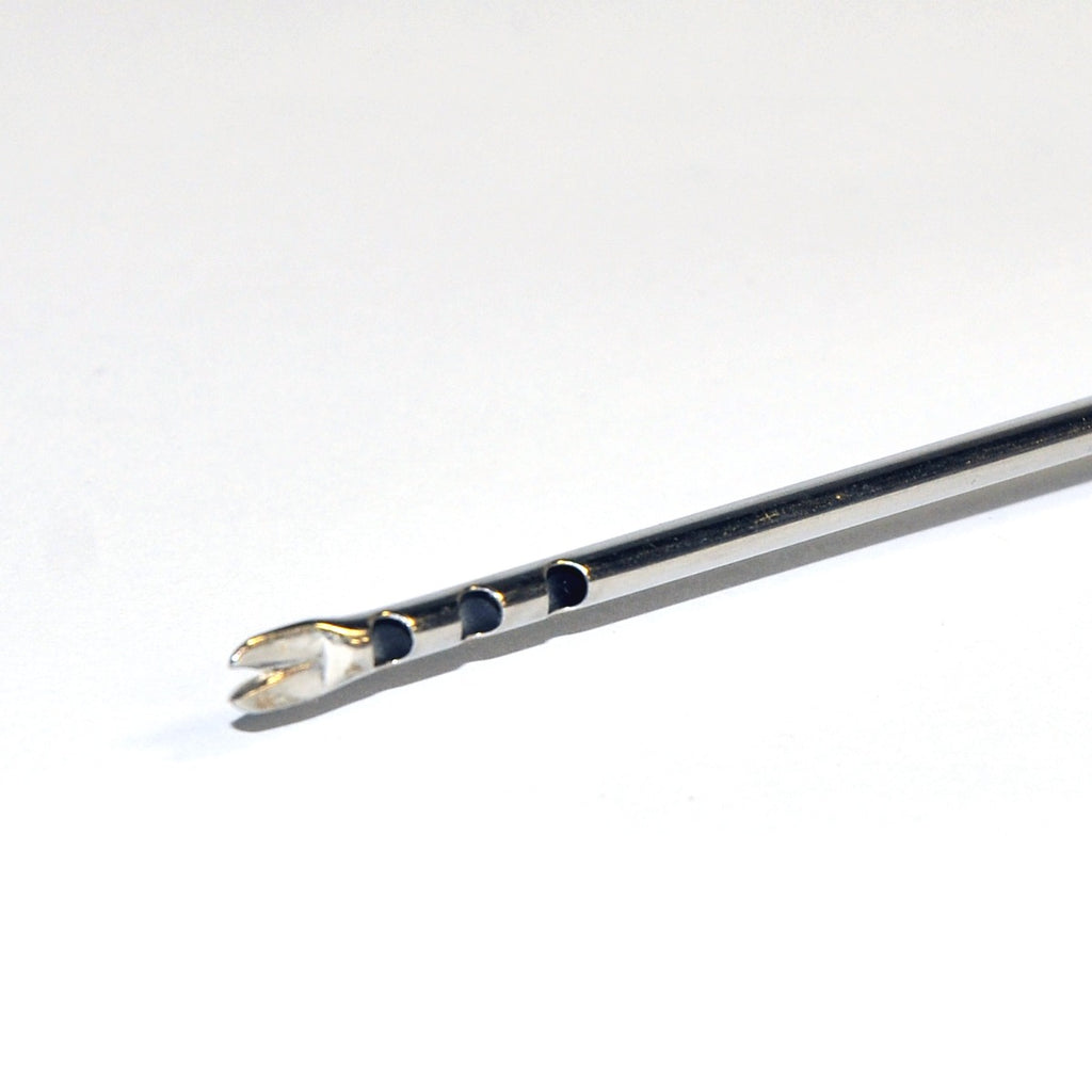 Cannula Surgical Needle Holder 15.4 w/Handle 6" Probe Press-On Handle 3-Hole