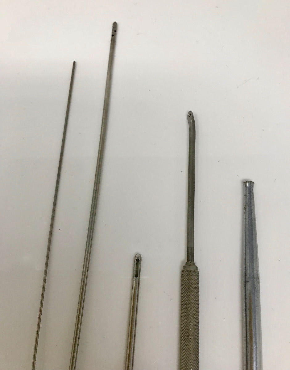 Cannula Surgical Needle Lot of 4 Stainless Steel with Handle Canula Cannulae SS