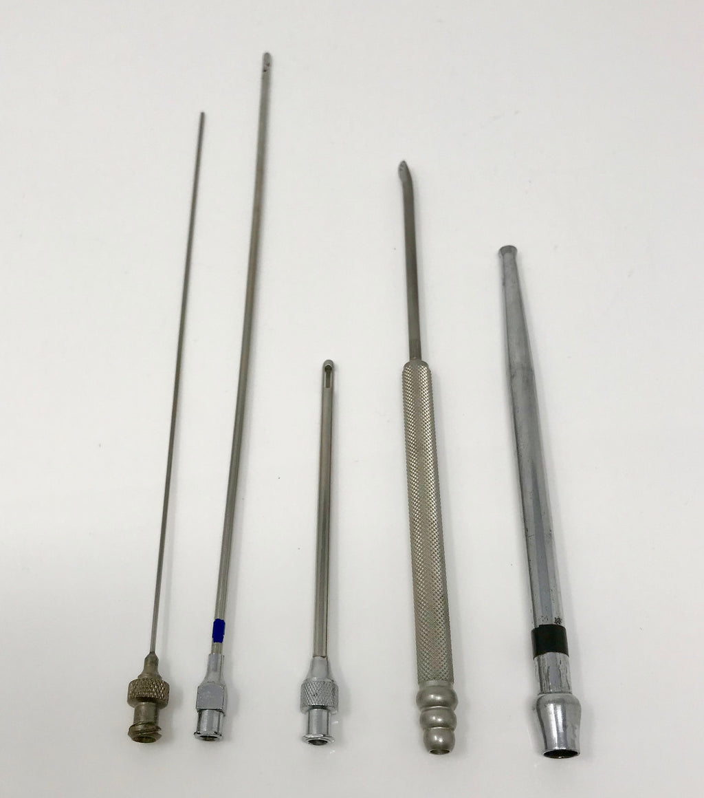 Cannula Surgical Needle Lot of 4 Stainless Steel with Handle Canula Cannulae SS