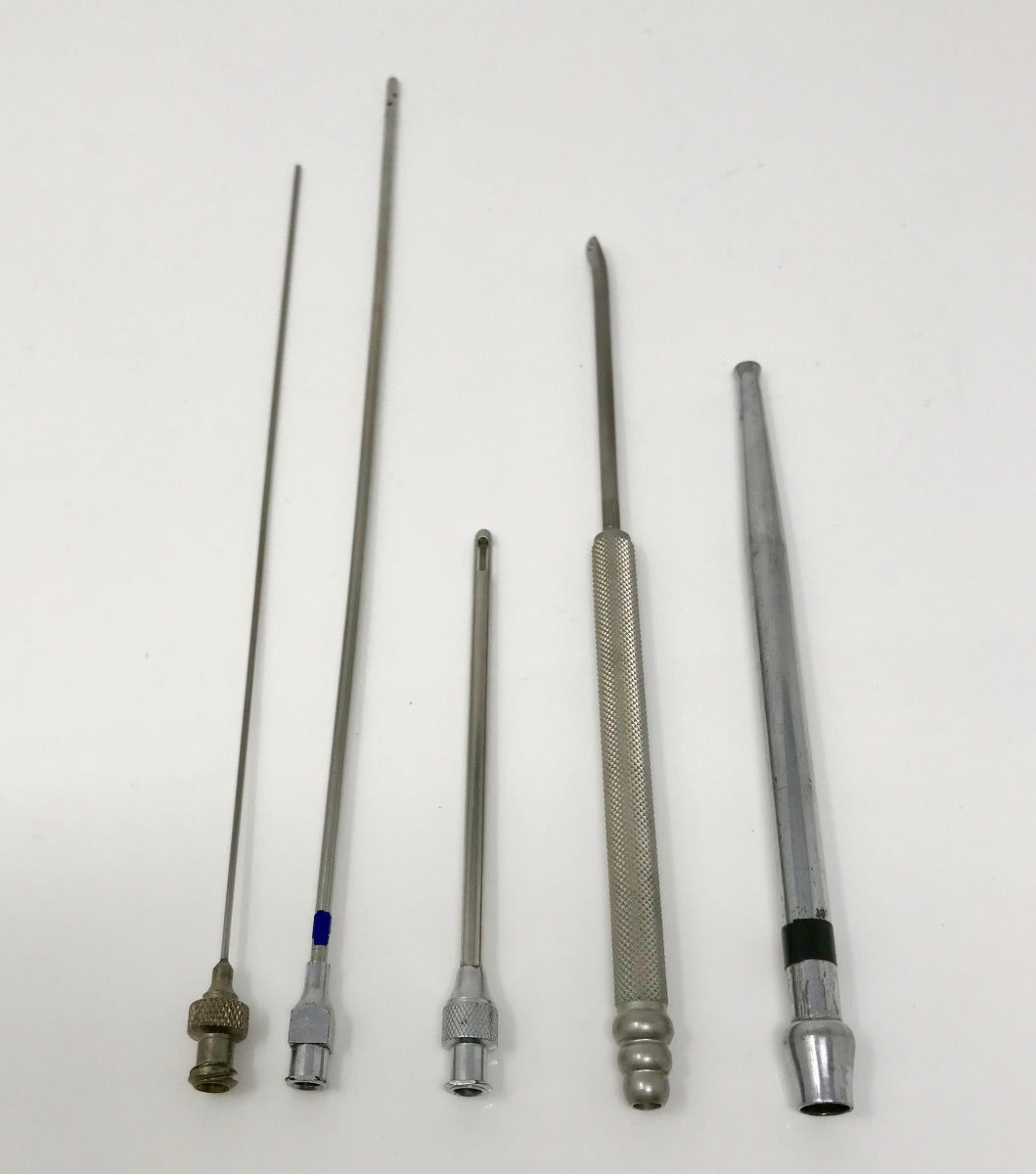 Cannula Surgical Needle Lot of 4 Stainless Steel with Handle Canula Cannulae SS
