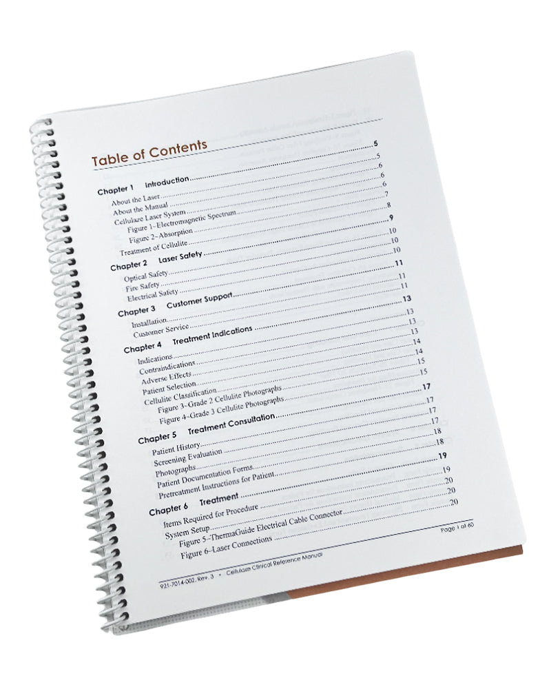 Cynosure Cellulaze Clinical Reference System Operator Manual 921-7014-002 Rev 3