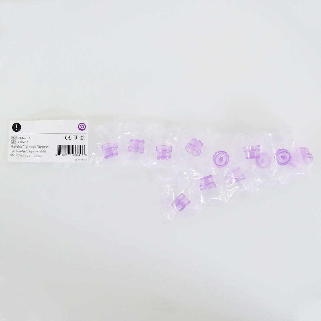 EDGE Systems Hydropeel Large Purple Aggression Tips 74462-15 Hydrafacial x12pcs