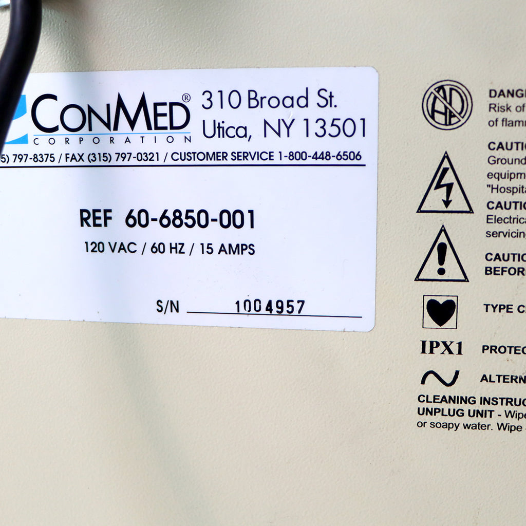 ConMed 1000 SES Smoke Evacuation System - suction control