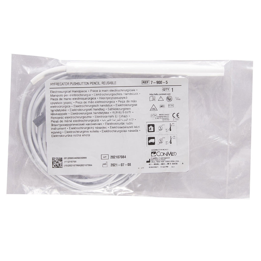 ConMed Hyfrecator 2000 Pencil Pushbutton Handpiece (Autoclavable/Reusable) 10ft - 7-900-5