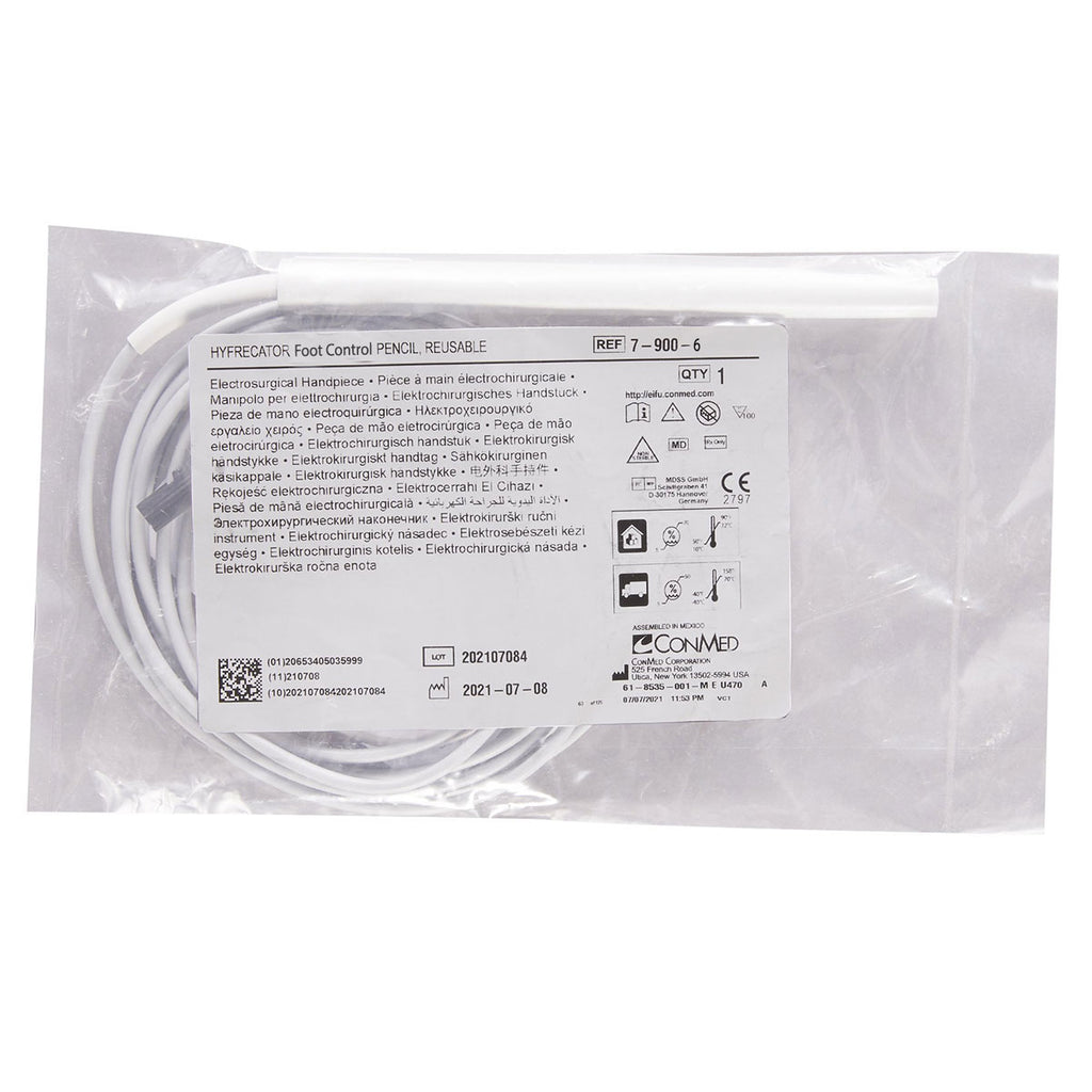 ConMed Hyfrecator 2000 Pencil Foot-Control Handpiece (Autoclavable/Reusable) 10ft - 7-900-6