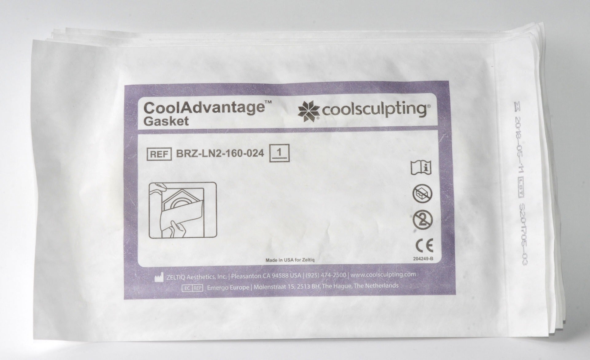 ZELTIQ CoolSculpting CoolAdvantage GASKETS BRZ-LN2-160-024 (8 Pcs) Exp 5/18