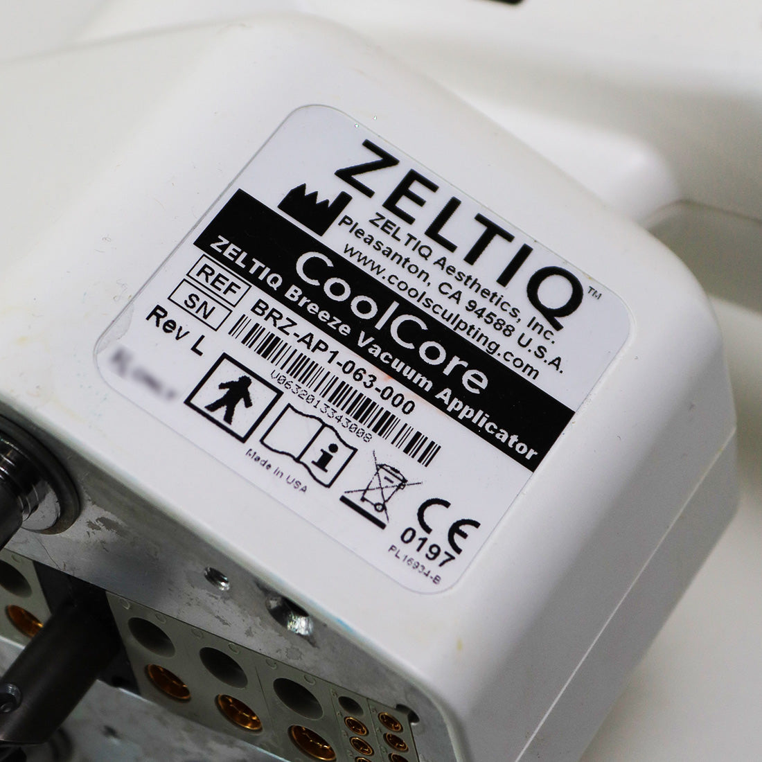 Zeltiq CoolSculpting CoolCore Breeze Vacuum Applicator Handpiece BRZ-AP1-063-008