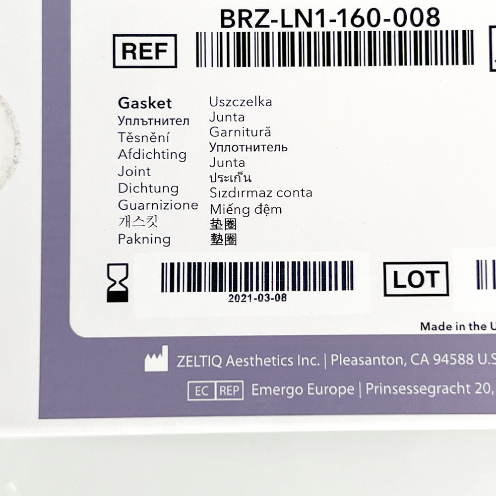 Zeltiq CoolSculpting CoolAdvantage Gasket BRZ-LN1-160-008 Exp 21-03 8 Pack