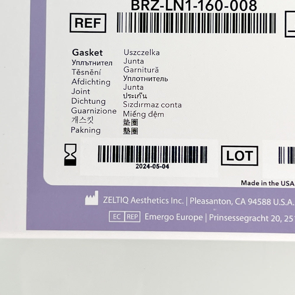Zeltiq CoolSculpting CoolAdvantage Gasket BRZ-LN1-160-008 Exp 24-05 8 Pack