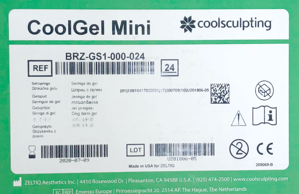 Zeltiq CoolSculpting CoolGel Mini BRZ-GS1-000-024 Exp. 07/2020 x24 Pack