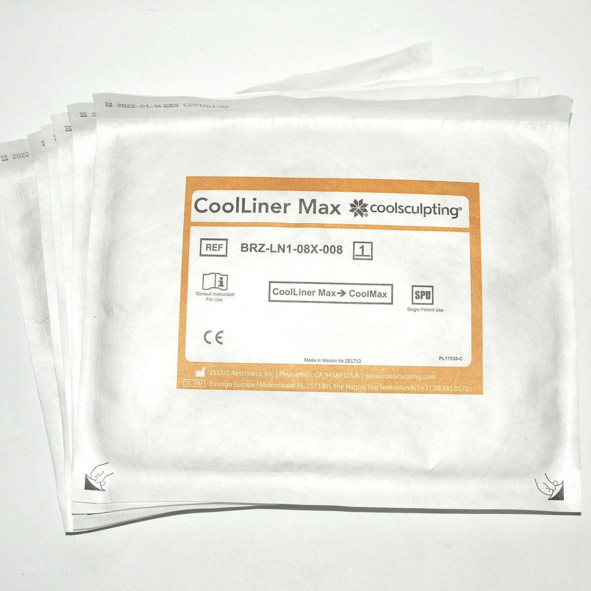 ZELTIQ CoolSculpting CoolLiner Cool Max CoolMax Liner BRZ-LN2-08X-008 Exp 1/2022