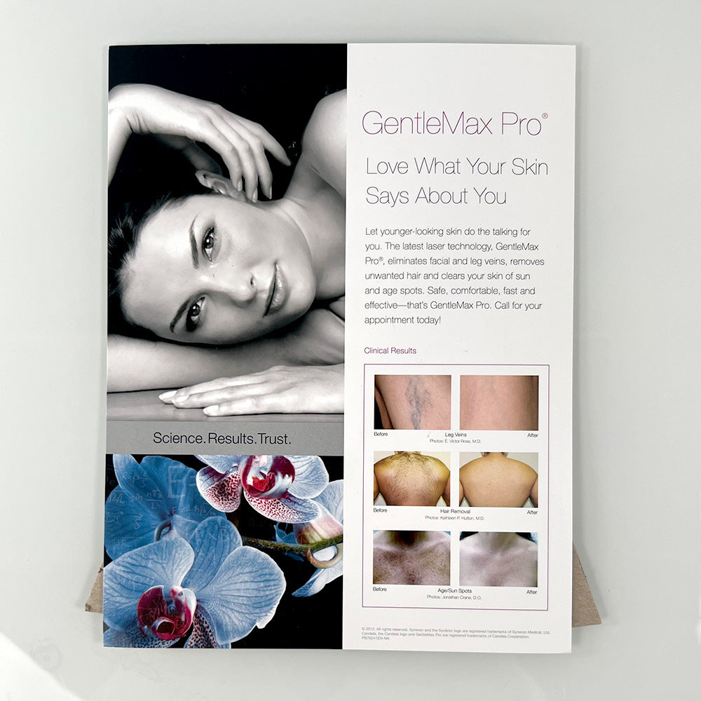GentleMax Pro, Laser Hair Removal and Skin Treatment Counter top card