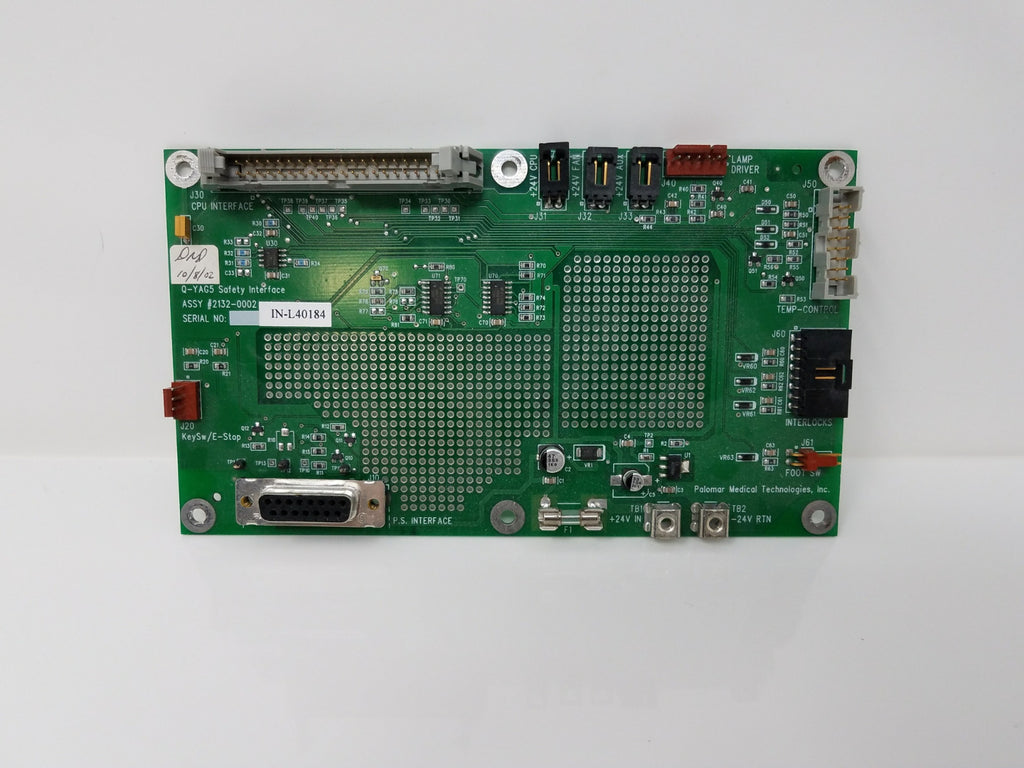CPU Safety Interface Board Q Yag5 Palomar Yag 5 E-Stop ** Parts SOLD AS IS **