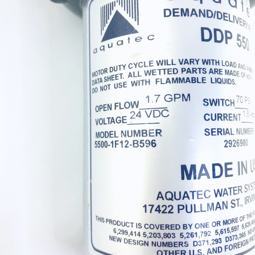 Cutera Xeo Laser Water Pump Aquatec DDP 550 Electric Diaphragm 70 PSI