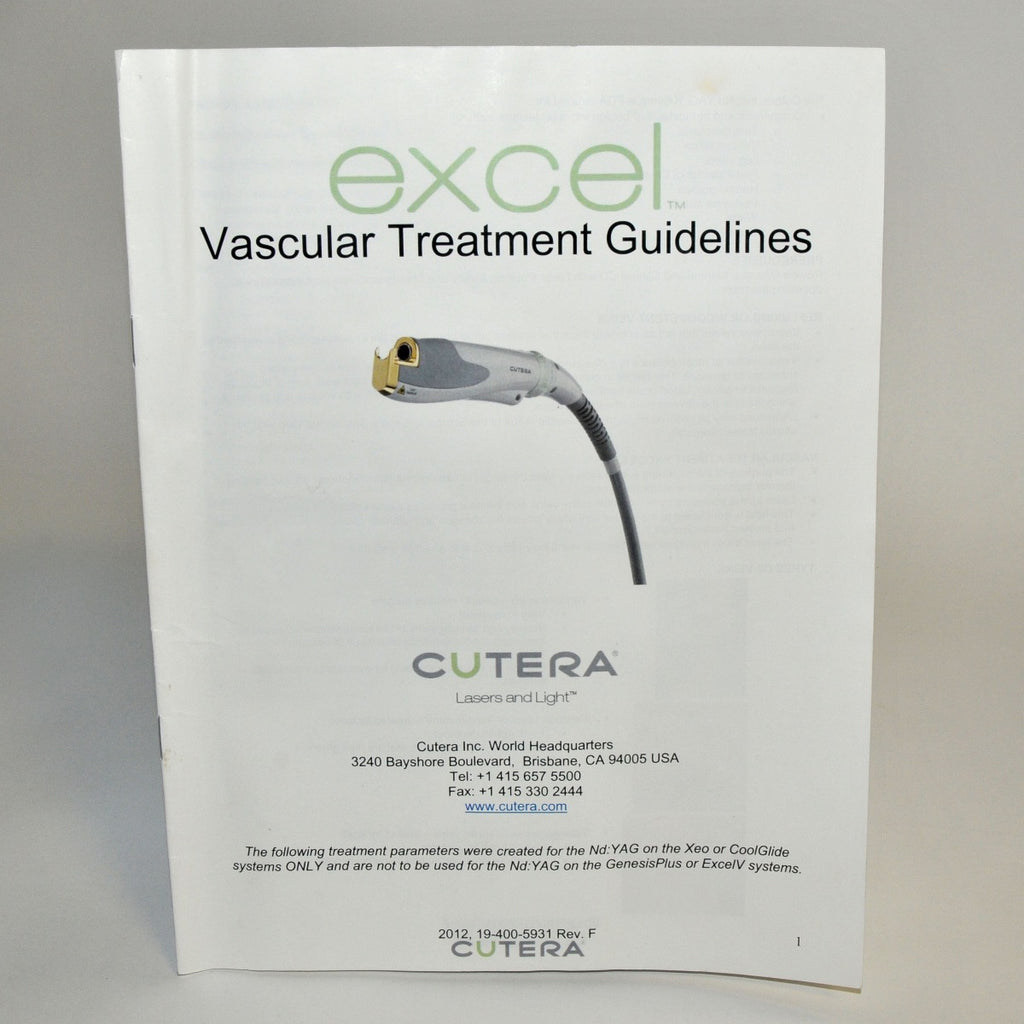Cutera Excel Laser Vascular Treatment Guidelines 19-400-5931 Rev. F