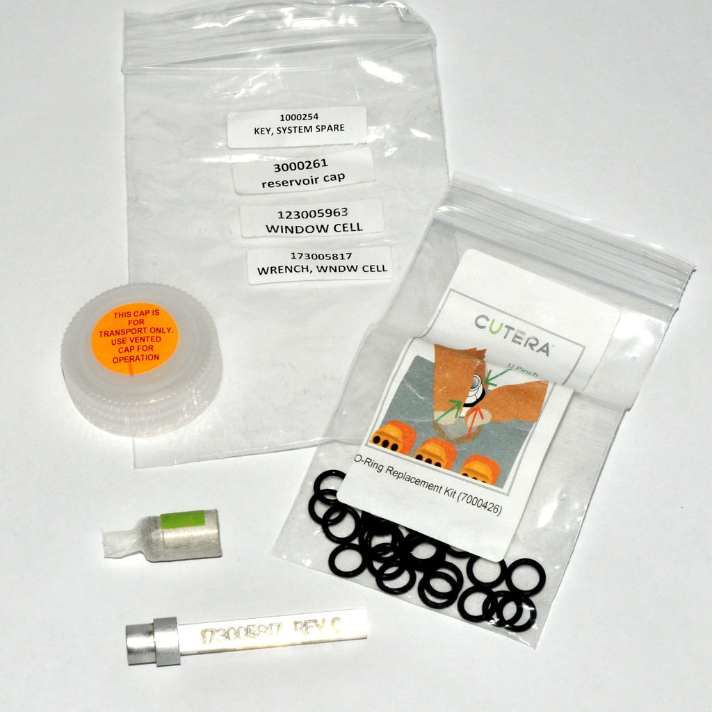 Cutera CoolGlide Excel Wrench Window Cell O-Rings Reservoir Cap Maintenance Kit