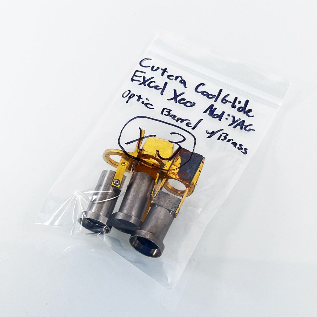 Cutera CoolGlide Excel Xeo NdYag Optic Barrel With Brass 3Pack As-Is