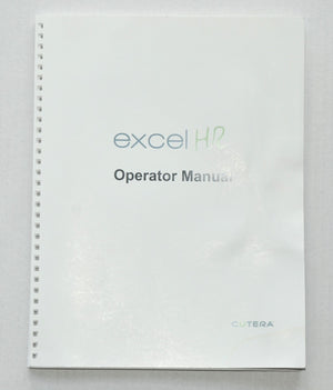 Cutera Excel HR Operator Manual 755nm 1064nm Nd:Yag Booklet Aug/2014 REV B D1492