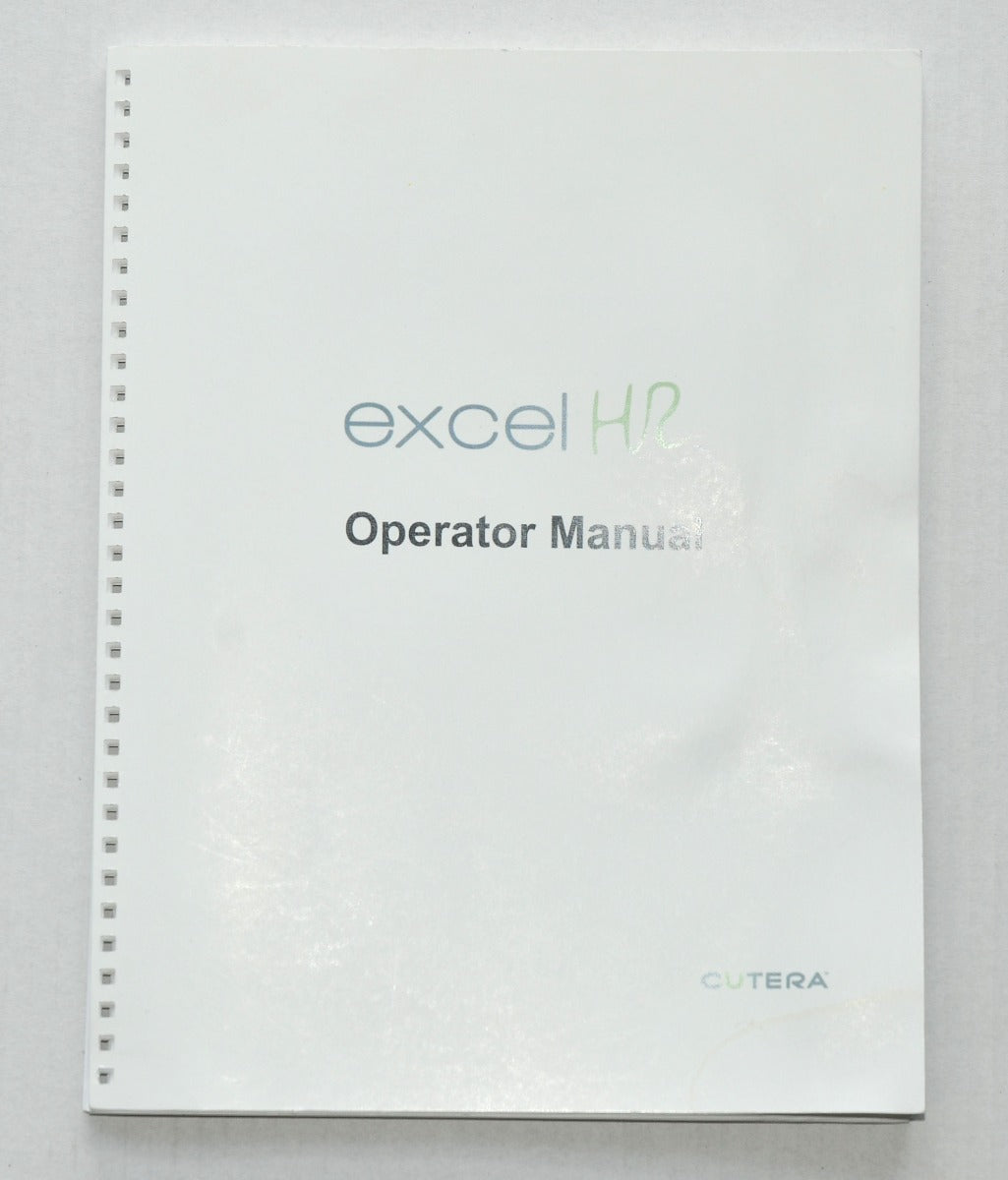 Cutera Excel HR Operator Manual 755nm 1064nm Nd:Yag Booklet Aug/2014 REV B D1492