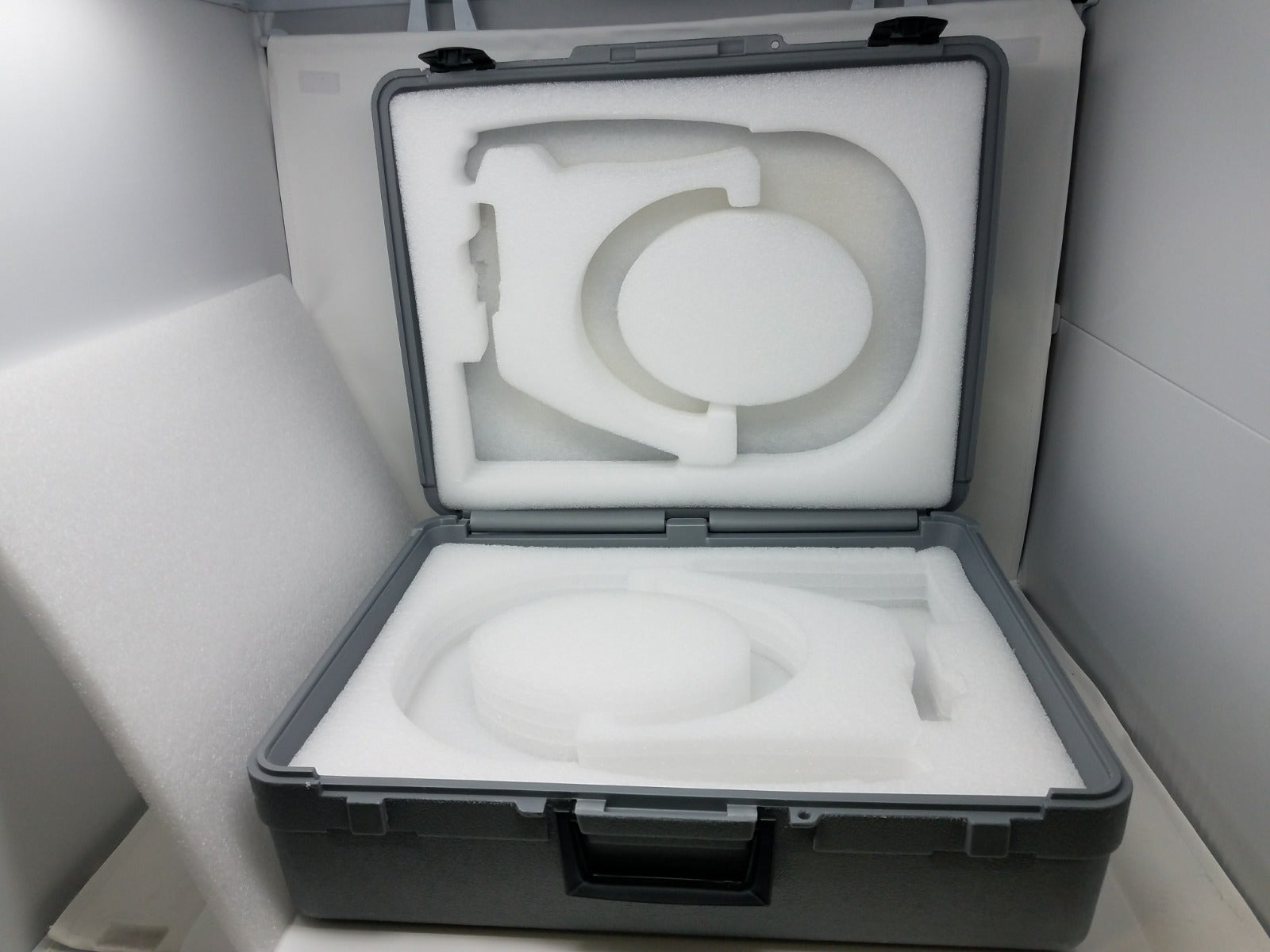 Cutera Hardshell Case Holds Two Laser HandPieces Cary Trunk Crate Die Cut Foam