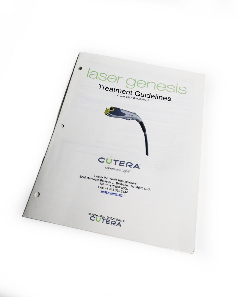 Cutera Laser Genesis Patient Treatment Guidelines User Guide Operator Booklet
