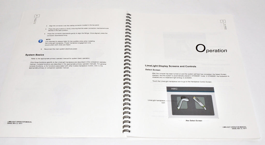 Cutera Laser LimeLight Handpiece Operator Manual Maintenance Usage Safety D0436-1