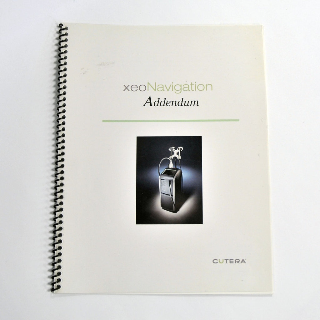 Cutera Laser XeoNavigation Addendum Booklet D0493 12/06