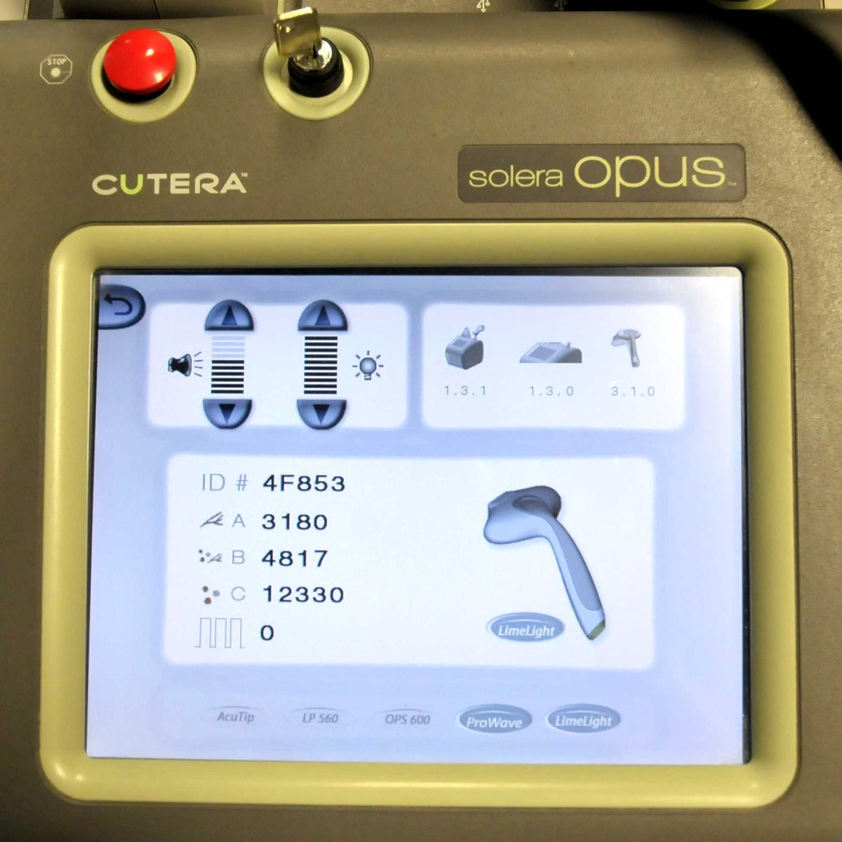 Cutera Solera OPUS Laser IPL Limelight HandPiece Pigmented Vascular Lesions