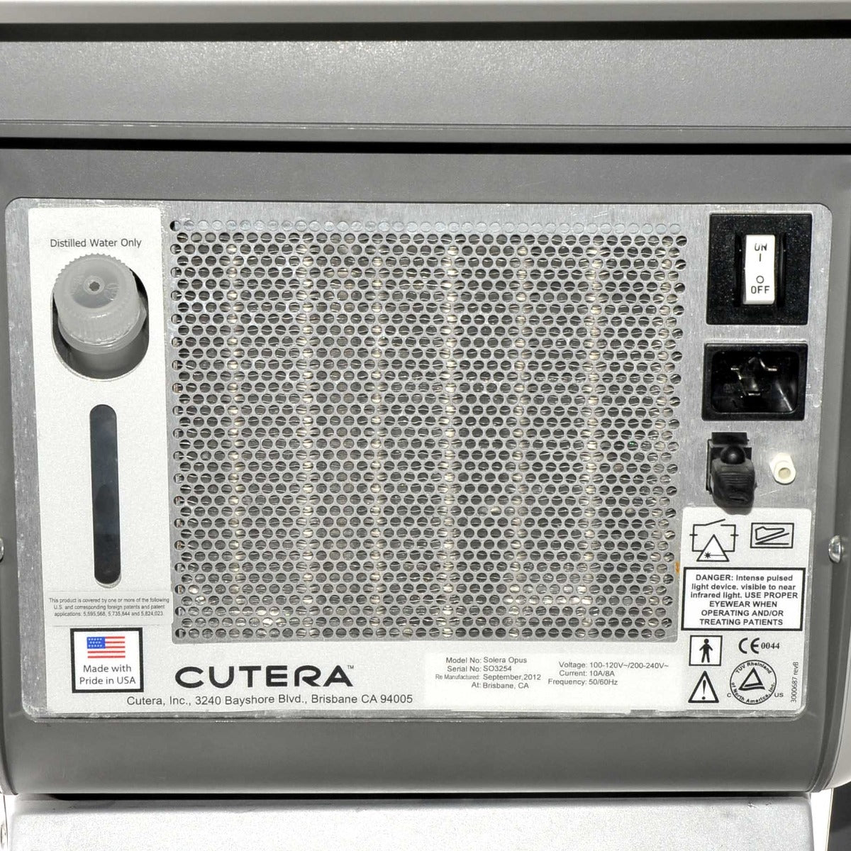 Cutera Solera OPUS Laser IPL Limelight HandPiece Pigmented Vascular Lesions