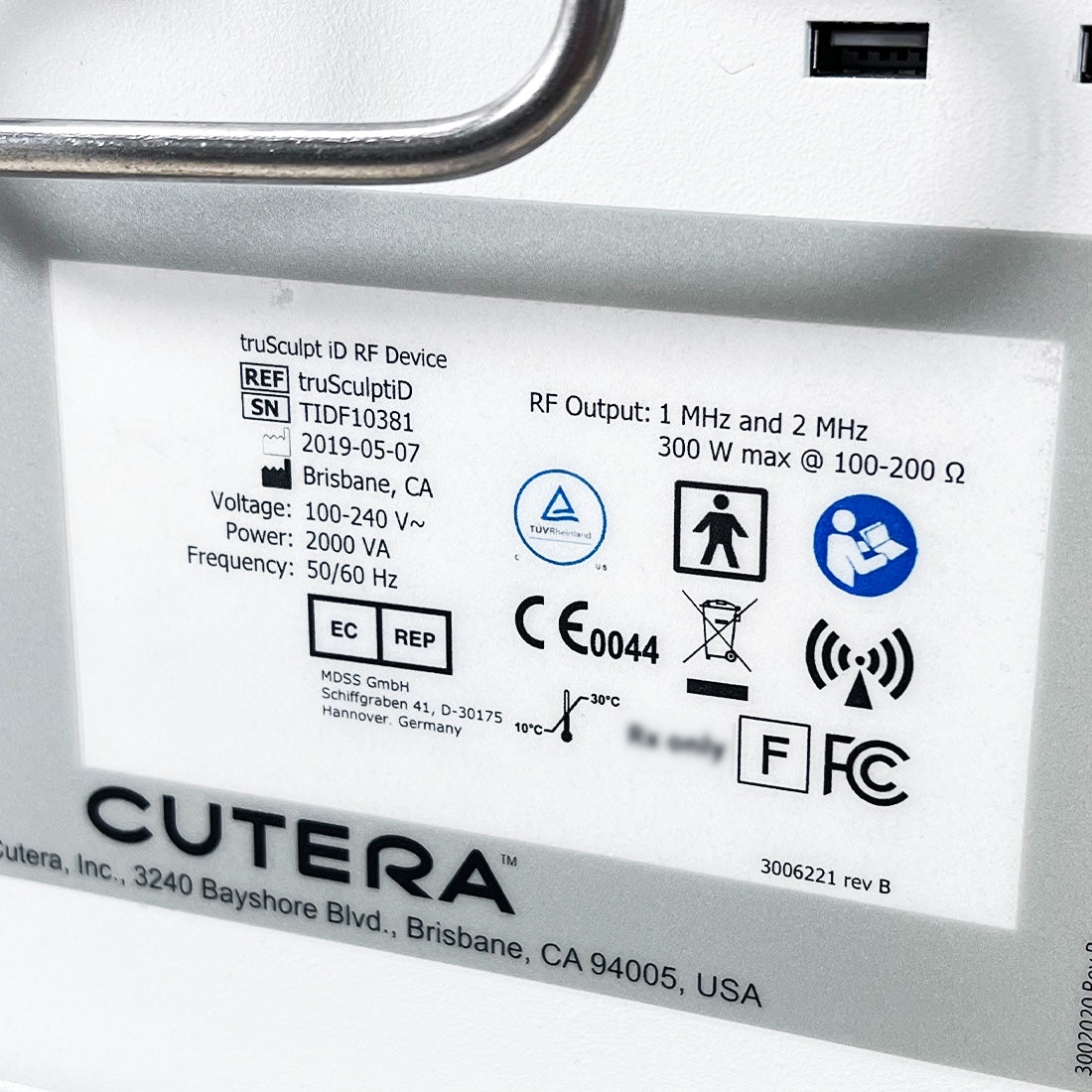 2019 Cutera Tru Sculpt iD Radio Frequency RF Body Sculpting Fat Reduction System