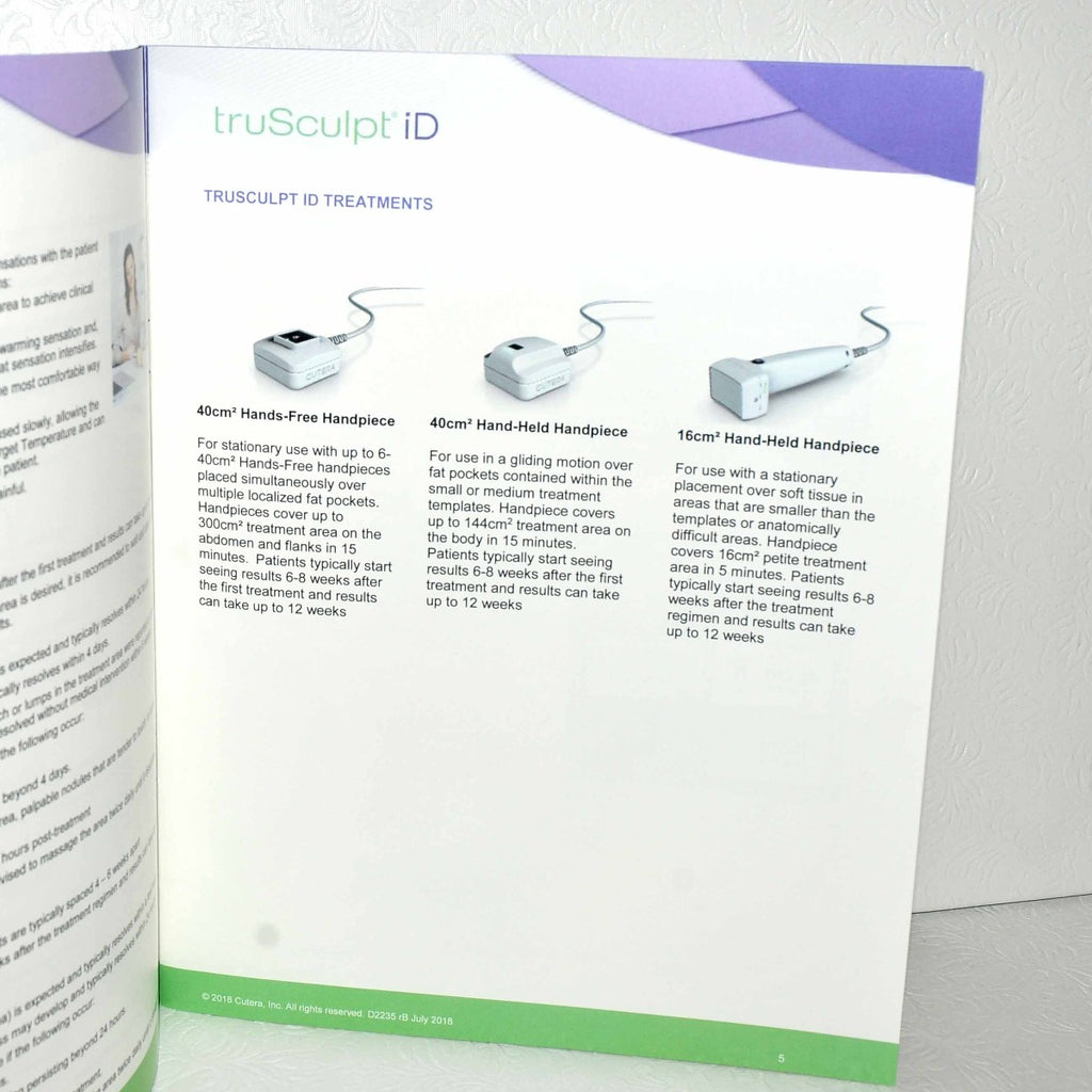 Cutera truSculpt iD Patient Treatment Guidelines User Training Guide Book D2235
