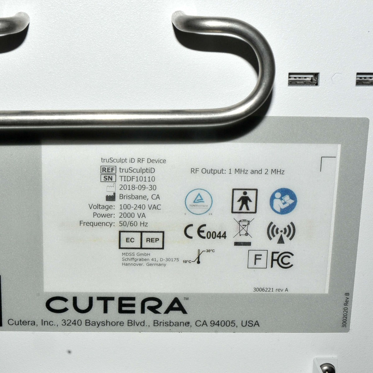 Cutera truSculpt iD Radio Frequency Body Sculpting Contouring RF Non Surgical