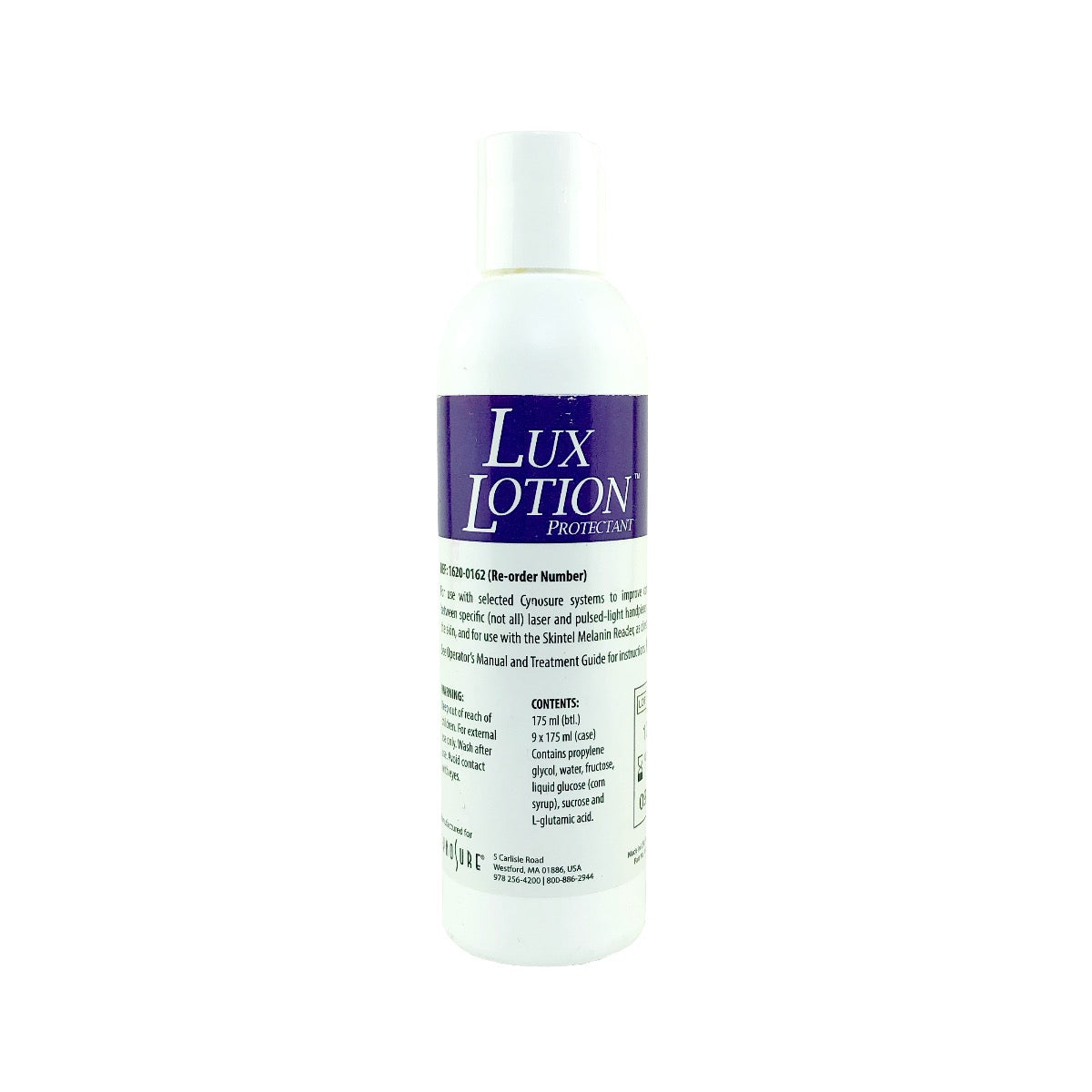 Cynosure Lux Lotion 1620-0162 IPL Laser Lens Protectant 175mL Bottle Exp. 09/2019