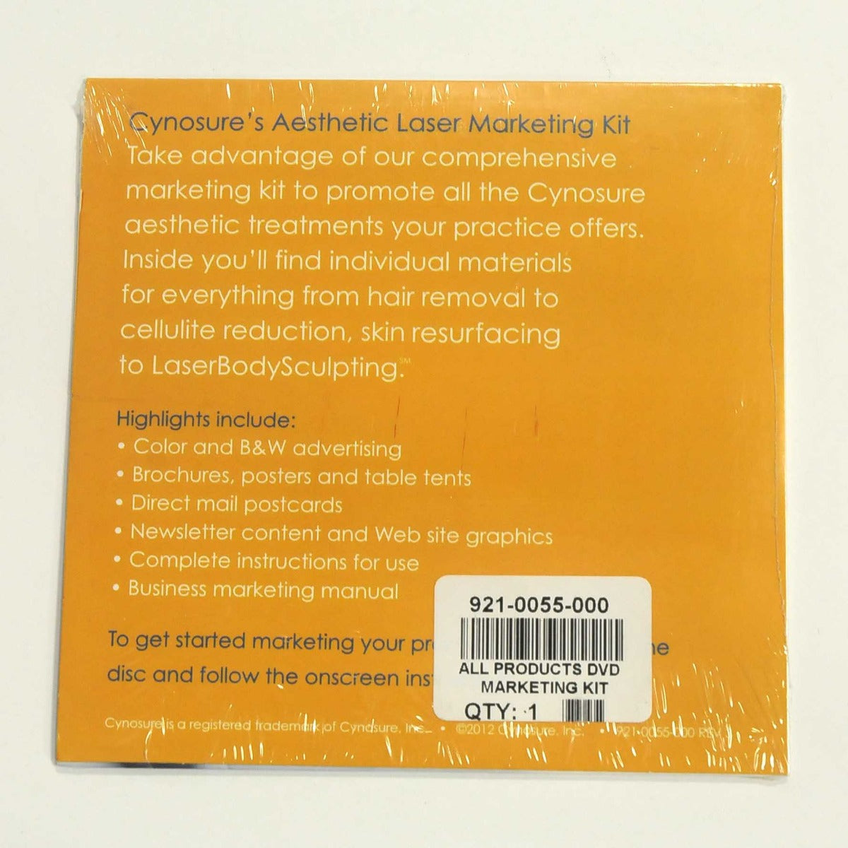 Cynosure Aesthetic Laser Marketing Kit Disk 921-0055-000 New