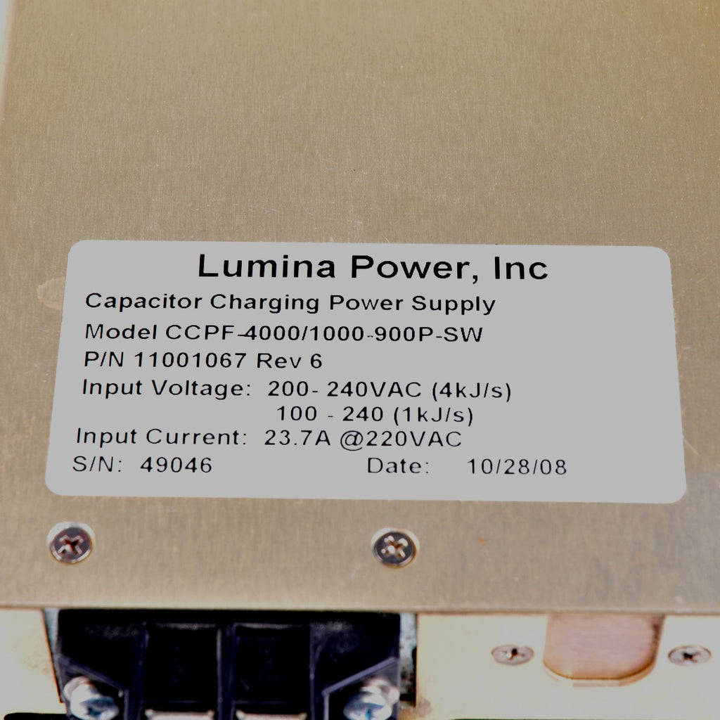 Cynosure Apogee Elite Affirm Lumina Laser Power Supply CCPF-4000/1000-900P-SW