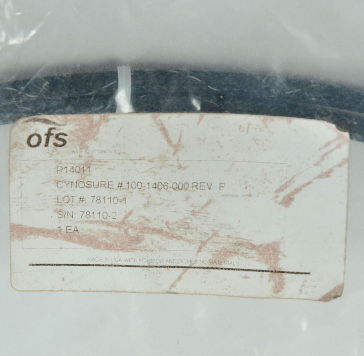 Cynosure Apogee Elite Laser Optic Fiber Communication Cable 100-1406-000 NEW