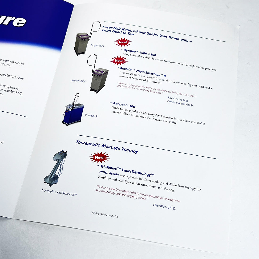 Cynosure Patient-Focused Solutions Marketing Booklet