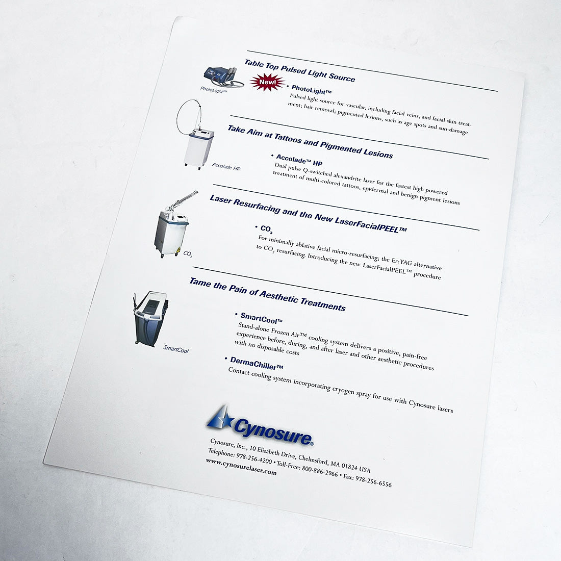 Cynosure Patient-Focused Solutions Marketing Booklet