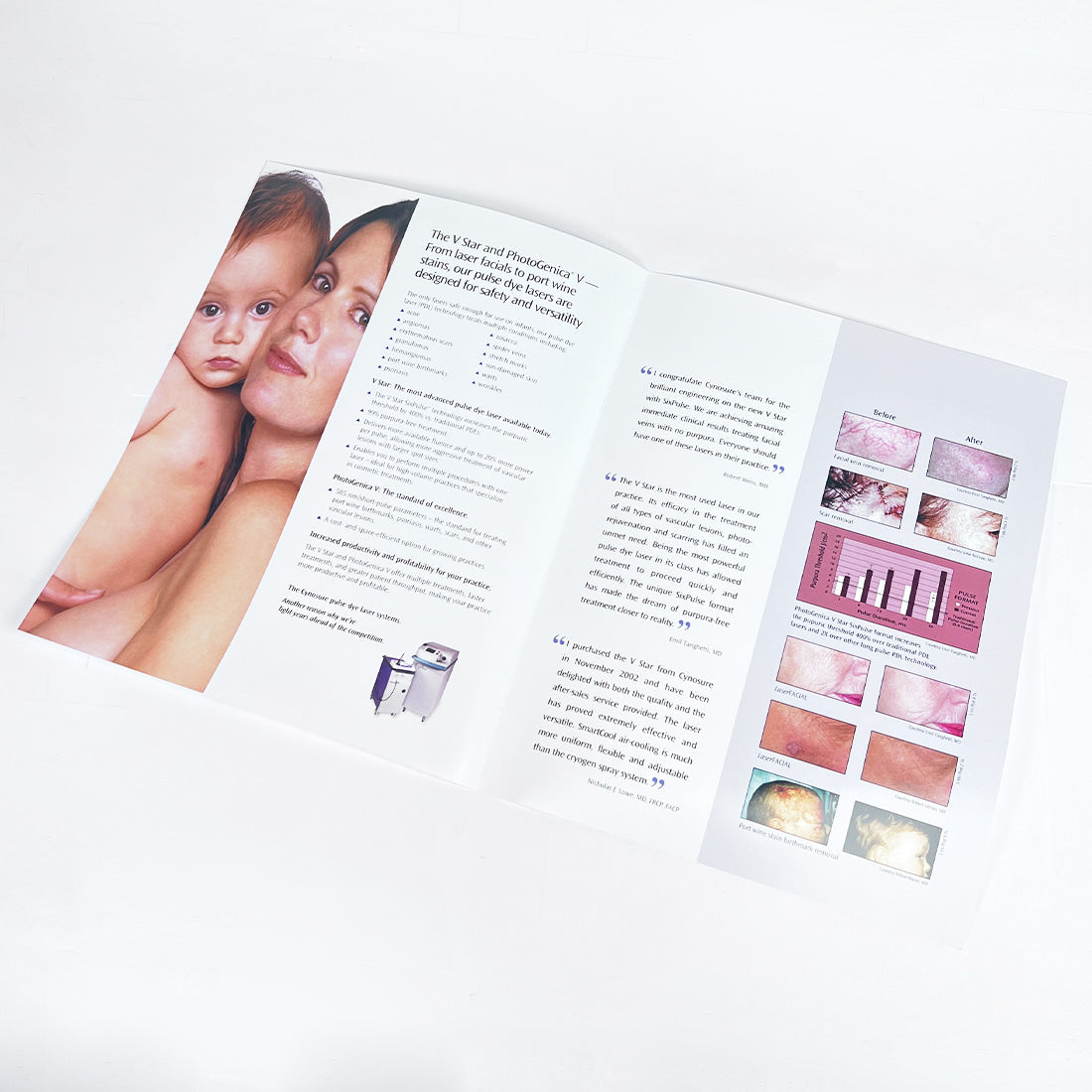 Cynosure VStar PhotoGenica Pulse Dye Laser System Marketing Booklet 920-0139-000