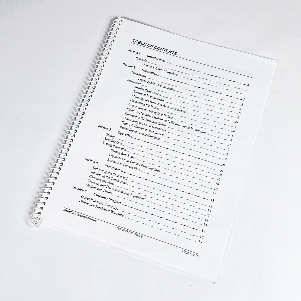 Cynosure SmartCool Operator Manual 850-1023-010 Rev.E 11/2004