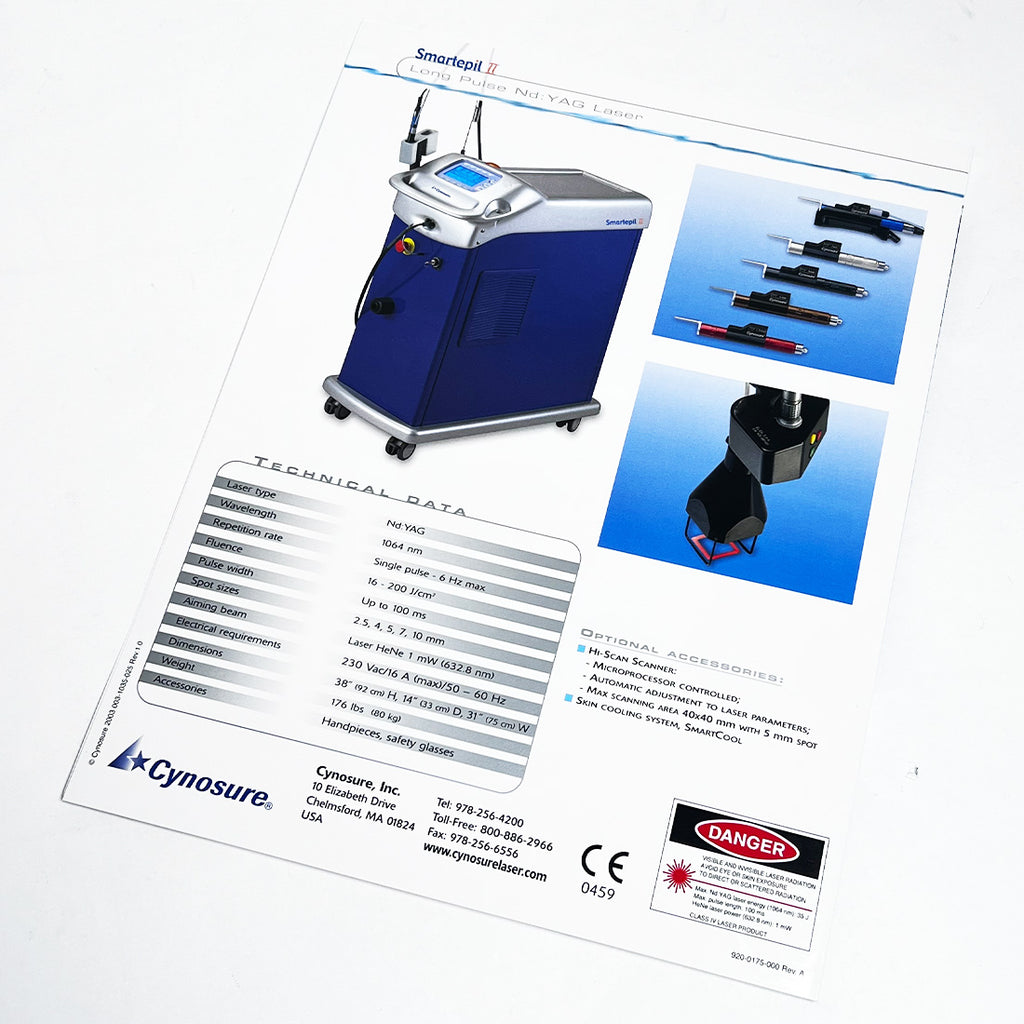 Cynosure SMARTEPIL II Long Pulse Nd YAG Laser Marketing Booklet 920-0175-000