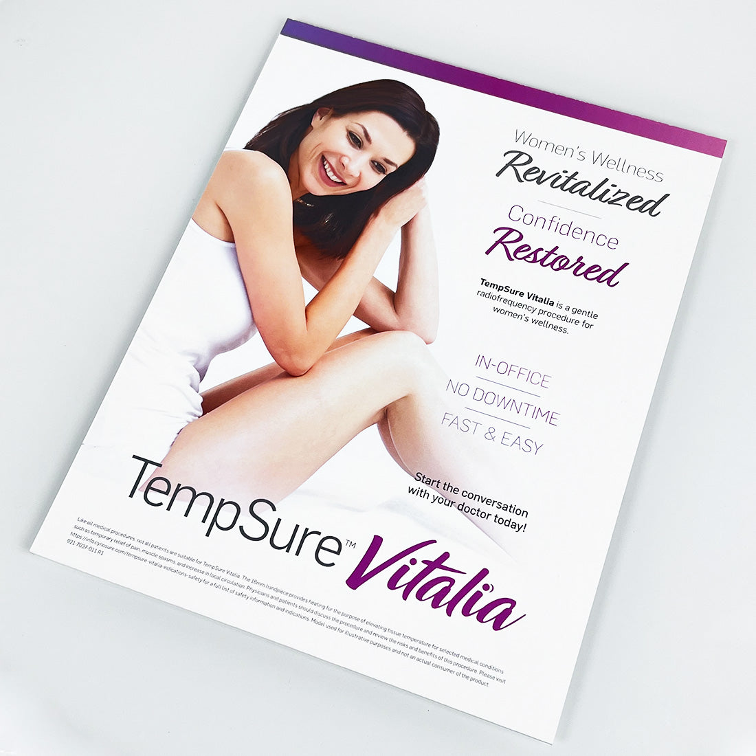 Cynosure Tempsure Vitalia Women's Wellness Revitalized Marketing Board Display