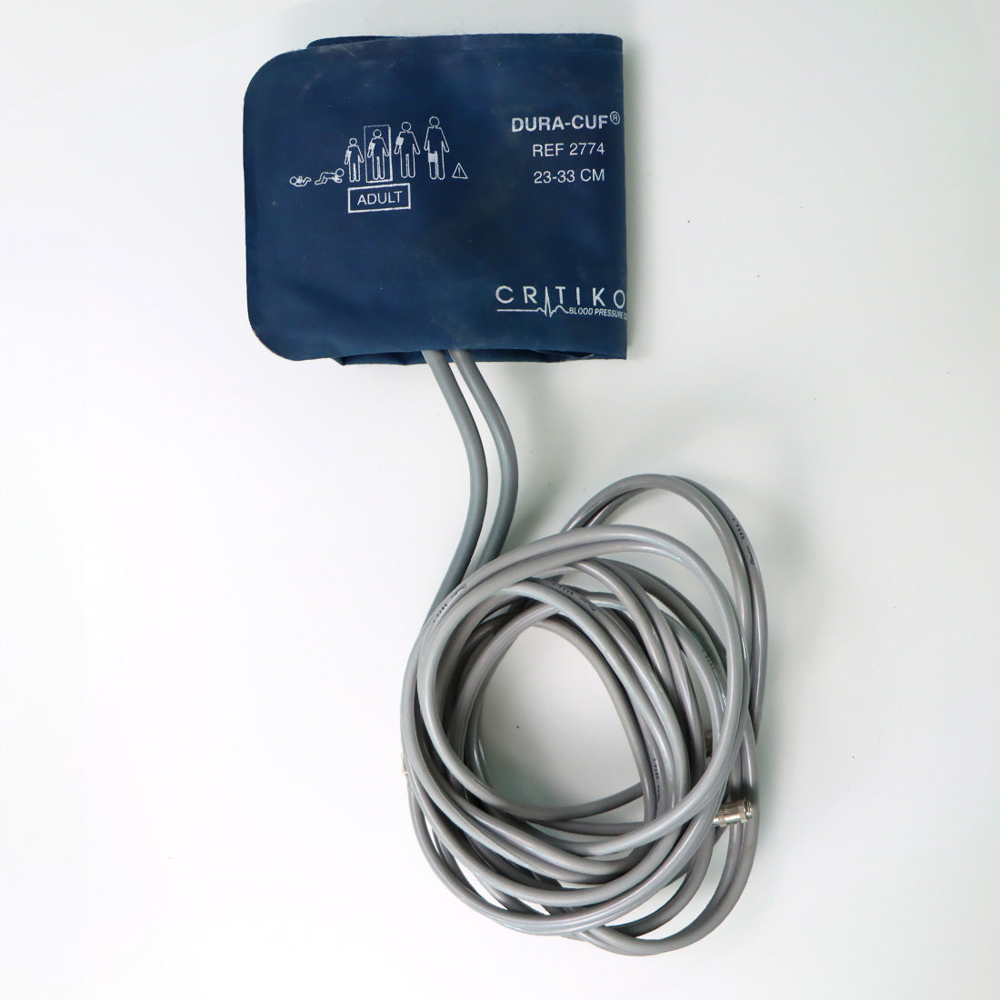 CRITIKON Blood Pressure Cuff Adult 23 - 33 cm arm extra long cord 3.70 Mts