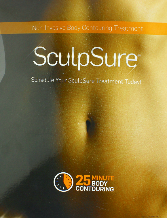 Cynosure SculpSure 25 Minute Laser Body Contouring Small Table Banner 11x8 1/2"