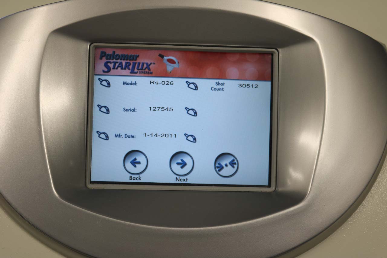 2007 Palomar Starlux 300 IPL Hair Removal Pigment Lux G Y R 3 Handpiece Star Lux