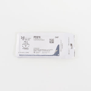 Ethicon Z497 PDS II PS-2 Polydioxanone Clear Mono Suture Reverse Cutting 3-0 x7