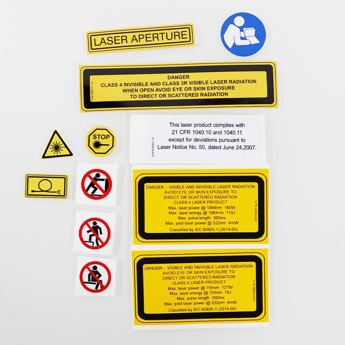 DEKA Laser Danger Warning Sticker Multipack Laser Aperture