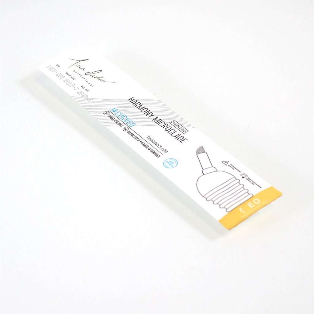 Tina Davies Professional 14 Curved Harmony Disposable 14 Needle Microblade x5 Pk